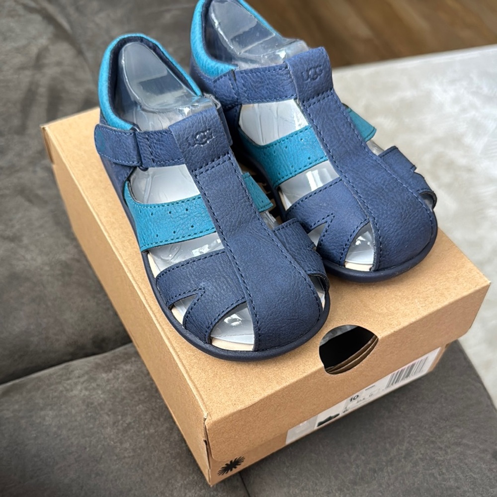 UGG Blue Fisherman Sandals Sleek Slip-On Design